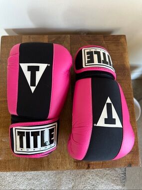 Pink TITLE Boxing Gloves